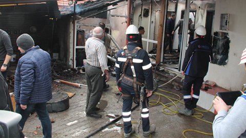 Amasya'da ev ve samanlık yangını