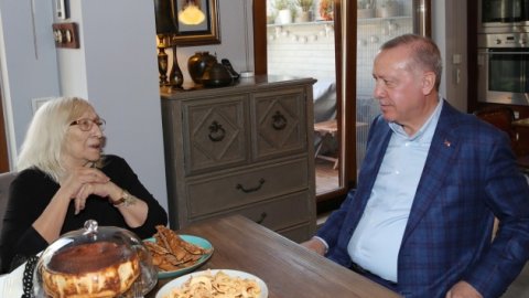 Cumhurbaşkanı Erdoğan yazar Alev Alatlı'yı ziyaret etti