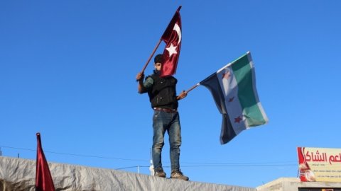 İdlib'de TSK'ya destek gösterisi