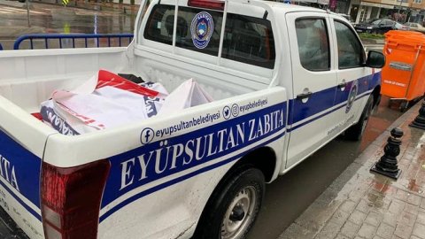 AKP'li belediye CHP'nin astığı 'koronavirüs' pankartlarını topladı!