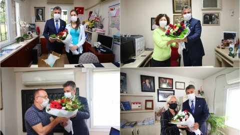 Bayraklı Belediye Başkanı Serdar Sandal, muhtarları ziyaret etti