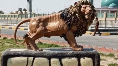 65 bin dolara yapılan aslan heykeli alay konusu oldu!