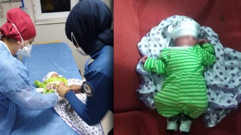 VİCDANSIZLAR! Mersin'de 10 günlük bebeği cami avlusuna bıraktılar!
