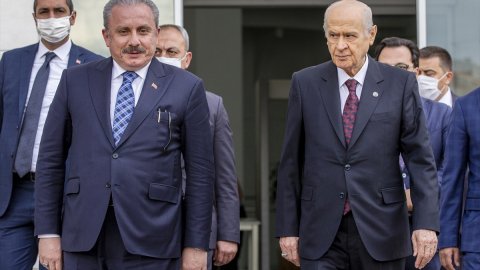 TBMM Başkanı Şentop, MHP Genel Başkanı Bahçeli'yi ziyaret etti