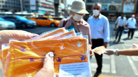 Ankara Büyükşehir Belediyesi'nden 'turuncu maske' kampanyası