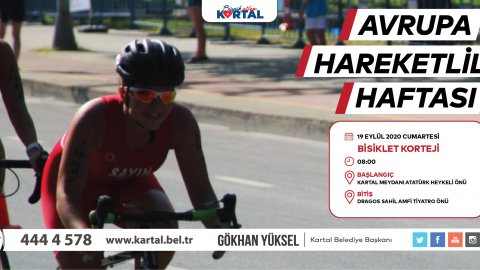 Avrupa Hareketlilik Haftası Kartal’da Bisiklet Korteji ile kutlanacak