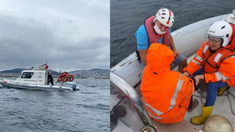 Bostancı'da denize atlayan kadın, 2 bin 500 metre açıkta kurtarıldı