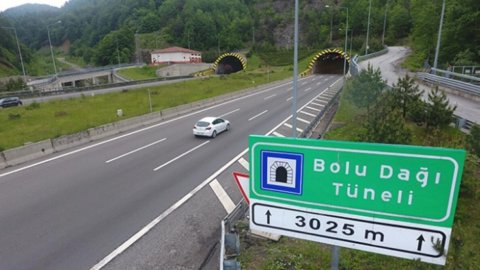 Anadolu Otoyolu Bolu Dağı Tüneli Ankara yönü küçük araçlara açıldı