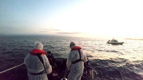Balıkesir’de 36 göçmen kurtarıldı