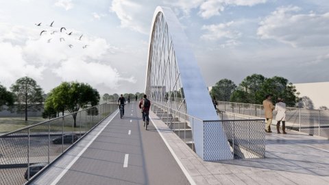 Gölbaşı Belediye bisiklet köprüsü kuruyor