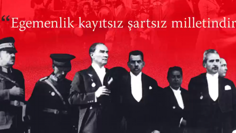 Atatürk'ün Cumhuriyetin ilanından sonra yaptığı konuşma seslendirildi