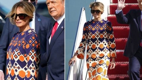 Trump çifti Florida’ya indi: Melania Trump’ın elbisesi dikkat çekti! Fiyatı dudak uçuklattı