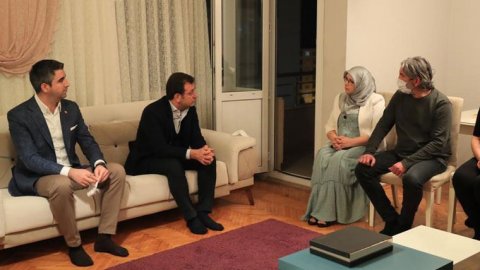 İBB Başkanı Ekrem İmamoğlu'ndan HDP'li Hüda Kaya'ya taziye ziyareti