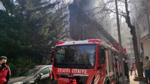 Şişli'de 8 katlı binada yangın