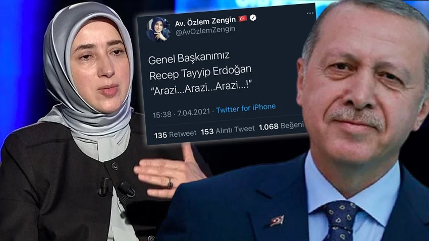 AKP'li Özlem Zengin'den garip tweet: Genel Başkanımız 'Arazi'