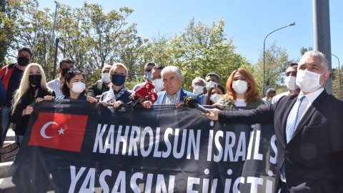 CHP'den İsrail Büyükelçiliği'ne siyah çelenk