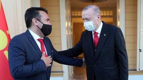 Cumhurbaşkanı Erdoğan Makedonya Başbakanı Zaev'i kabul etti