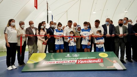 İmamoğlu, Maltepe Orhangazi Şehir Parkı’ndaki spor tesislerinin açılışını yaptı