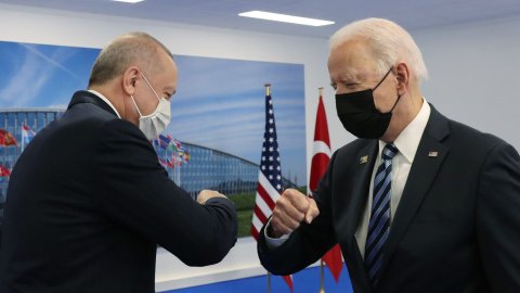 Cumhurbaşkanı Erdoğan'ın, ABD Başkanı Biden ile baş başa görüşmesi sona erdi
