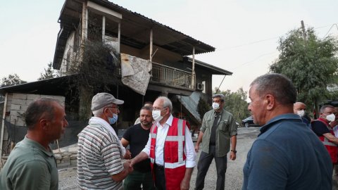 Kılıçdaroğlu, yangın bölgesinde köylüleri dinledi: “Önce ev diyoruz, canlarımız yanıyor”