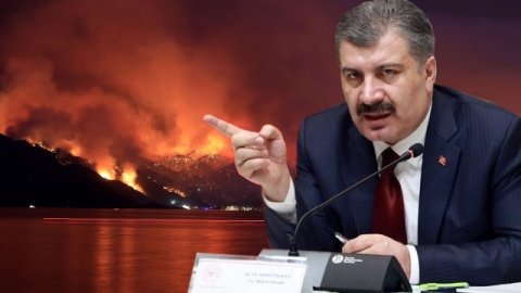 Sağlık Bakanı Fahrettin Koca, yangın bölgelerindeki son durumu paylaştı