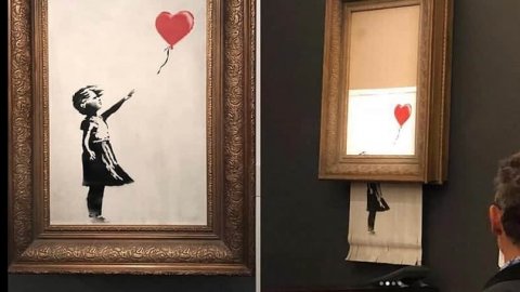 Banksy'nin parçalanan "Kırmızı Balonlu Kız" eseri 18,5 milyon sterline satıldı