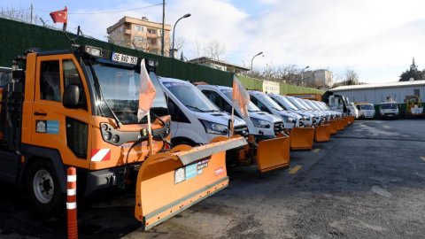 Beşiktaş Belediyesi 350 personel ile kar mesaisine başladı