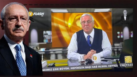  Flash TV siyah kurdele ile yayına geçti, CHP lideri Kılıçdaroğlu canlı yayında başsağlığı diledi