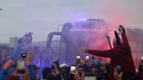 Trabzonspor kafilesi 40 dakikaya stadyuma ulaşabildi