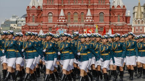 Rusya’da ‘9 Mayıs Zafer Günü’ için genel prova yapıldı