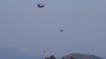 Marmaris'teki yangının söndürülmesi için askeri helikopterler 201 sorti yaptı