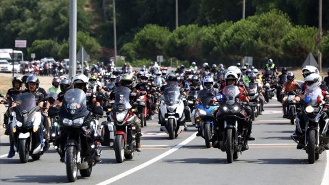 Rota 61 Motosiklet Festivali, yaklaşık 400 motosikletçinin katılımıyla başladı