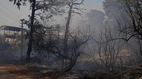 Antalya'nın Kumluca ilçesindeki orman yangını kontrol altına alındı