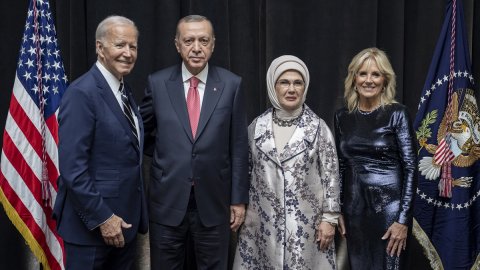 Cumhurbaşkanı Erdoğan ABD Başkanı Biden'ın liderler onuruna verdiği yemeğe katıldı