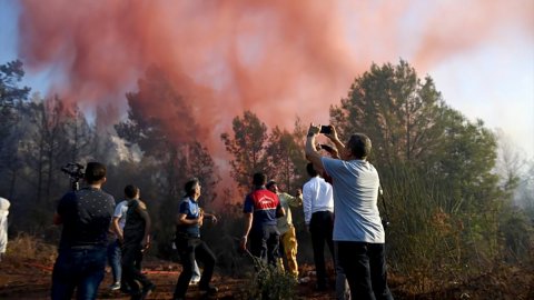 Antalya'nın Kumluca ilçesinde kontrol altına alınan yangında kısmi hasar meydana geldi