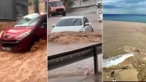 Kuvvetli yağmur Antalya Kaş'ta sele neden oldu