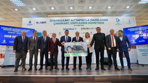 İBB ve İzmit Belediyesi ortak projesi olan 'Çınarkart'ı tanıttı