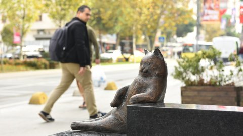 Kadıköy'ün sembol heykeli yuvasına döndü