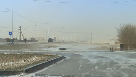 Moğolistan’da kum fırtınası