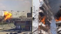 Rusya’nın Zaporijya bölgesindeki füze saldırısı kameralara böyle yansıdı  