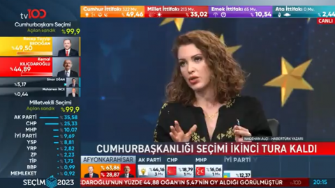 Nagehan Alçı tv100'de seçimi değerlendirdi: "Erdoğan’ın siyasi dehasıdır"