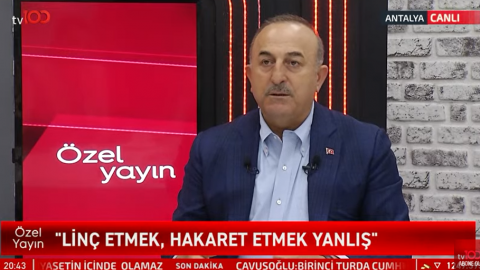 Bakan Çavuşoğlu tv100'de açıklamalarda bulundu: Halk istikrar istiyor