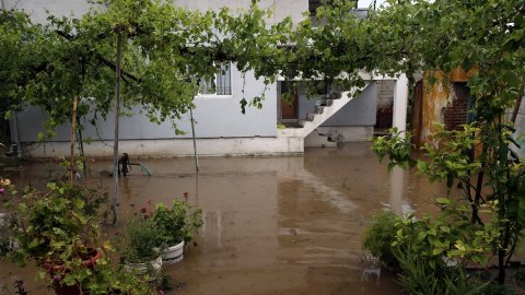 Aydın'da şiddetli sağanak etkili oldu: Evler su altına kaldı