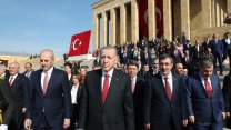 Cumhurbaşkanı Erdoğan ve devlet erkanı Anıtkabir'de: "100. yıla ulaşmanın gururunu yaşıyoruz''
