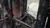 Zonguldak'ta yangın çıkan evde yardım kömürünün patladığı iddia edildi