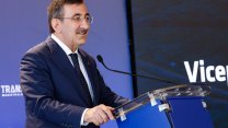 Cumhurbaşkanı Yardımcısı Yılmaz, Karadeniz-Podişor Doğalgaz Boru Hattı Töreni'ne katıldı