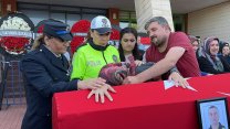 Isparta'da trafik kazasında şehit olan trafik polisi için tören düzenlendi