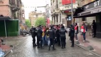 Taksim Meydanı'na çıkmak isteyen gruba polis müdahalesi