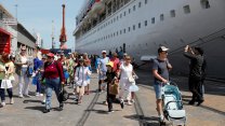 Samsun'da turist hareketliliği: "Astoria Grande" kruvaziyeri 998 yolcusuyla geldi!