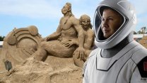 Türkiye'nin ilk astronotu Gezeravcı'nın kum heykeli Antalya'da sergilenecek